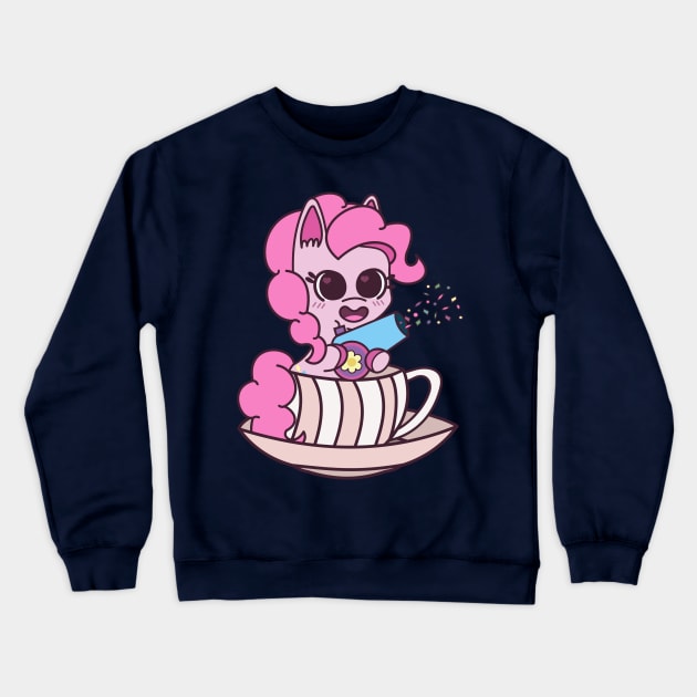 Teacup Pinkie Pie Crewneck Sweatshirt by Spring Heart